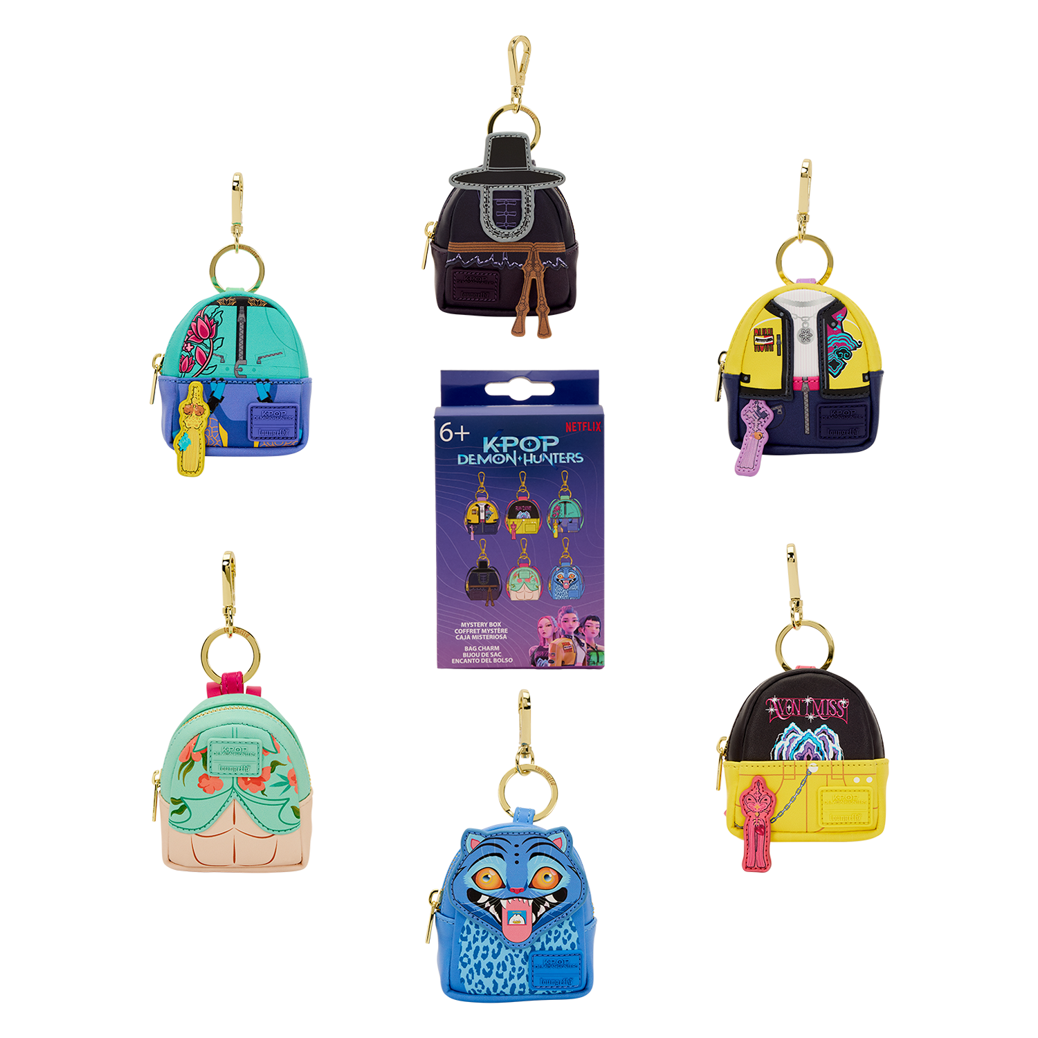 KPop Demon Hunters Cosplay Mystery Mini Backpack Keychain Charm